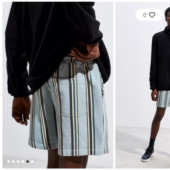 UO Free Planet Lucien Stripe Volley Shorts Size Large - Picture 5 of 11